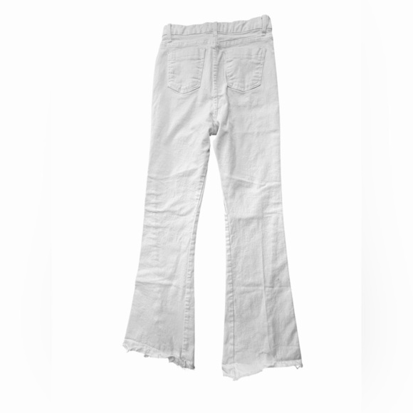 Plum White Flare Jeans Distressed Hem Women’s Size Medium with 30” inseam - Picture 5 of 5